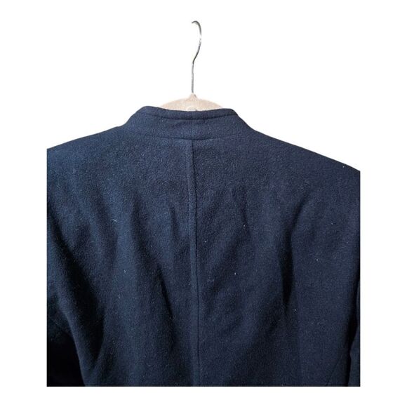 LOUBEN Canada Black Open Front Cashmere Blend Jacket Blazer - Size 10 - Picture 4 of 7